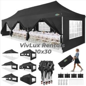 30ftx10 ft tent with walls