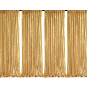 5x10ft Gold shimmer backdrop drapes