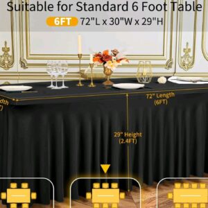 6ft black table covers
