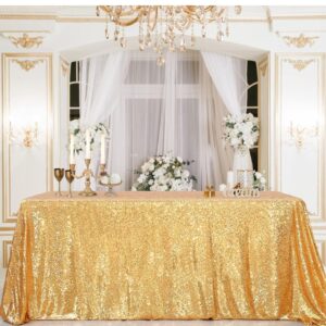 Gold sequine 6ft table cover