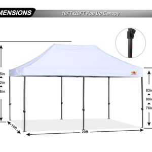 10x20 popup tent without walls