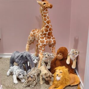 Safari stuffed animals wild themed decoration