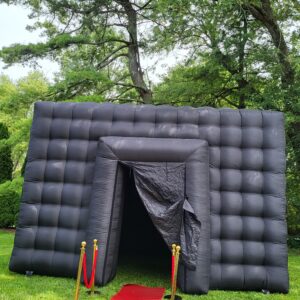 Inflated nightclub with disco light