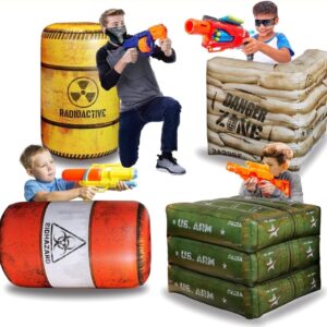 Nerf package Includes 20 blasters, 8 bunks, 250 darts, 1 electric blower, protective glasses