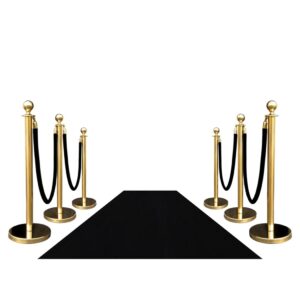 Gold stanchions with Black Velvet Ropes