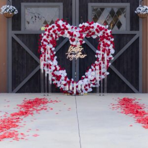 Red and white heart Arch